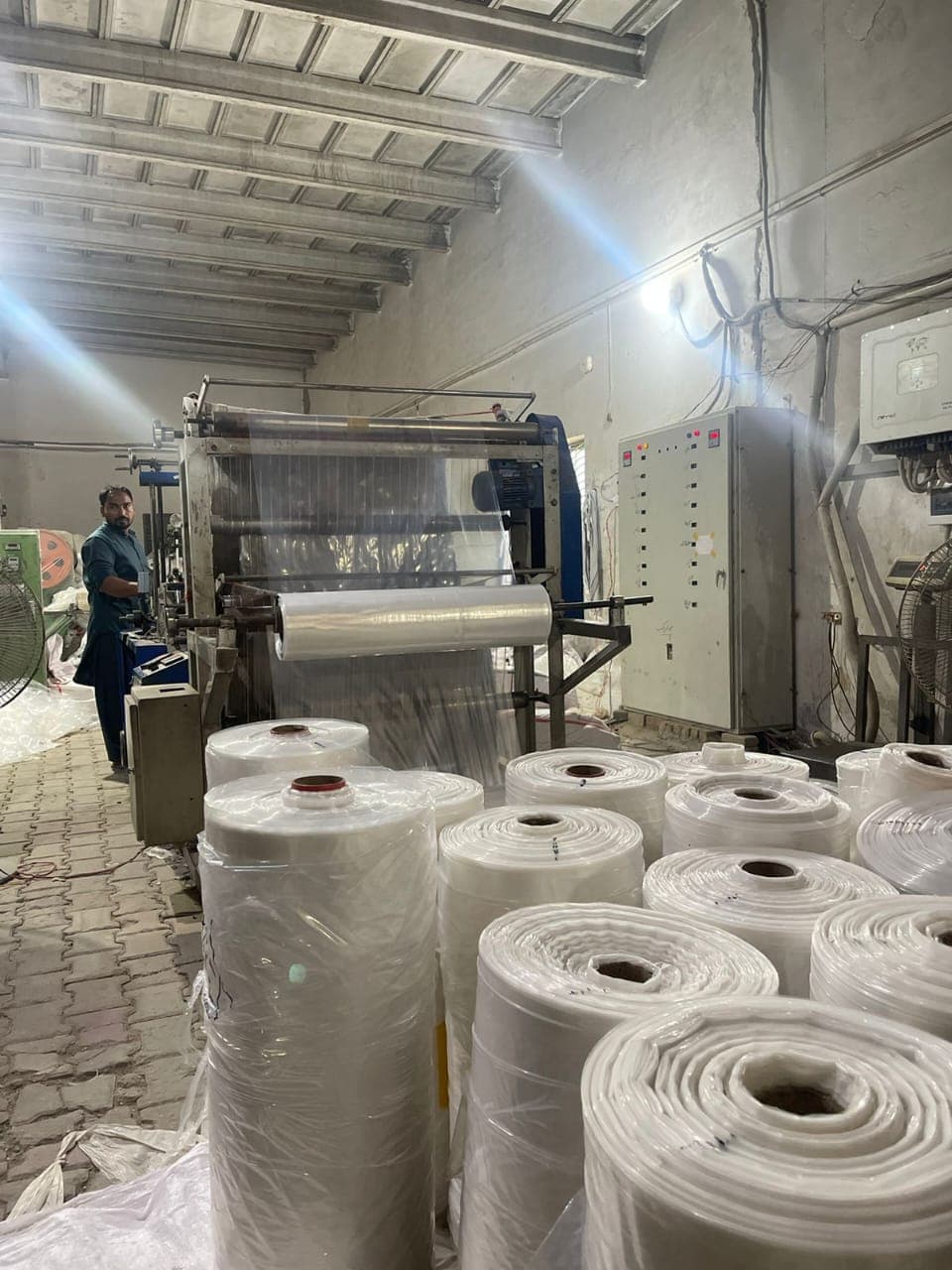 Film extrusion line running at the MB Industries plant in Multan
