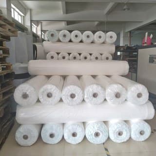 Finished film rolls in storage before dispatch
