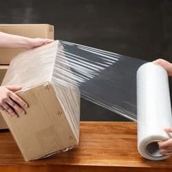 Stretch film wrapped around a palletised load